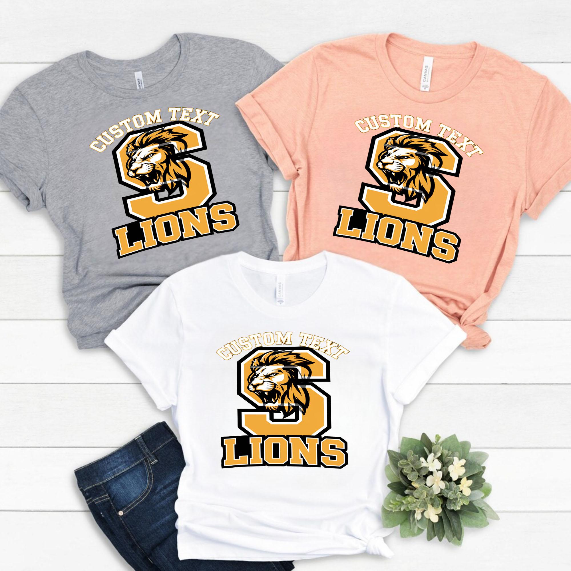 Lions Varsity Mascot Shirt – Classic Letter Patch Tee lions varsity mascot shirt classic letter patch tee style 1 thumb 785