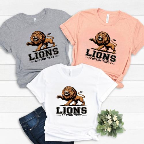 Lions Varsity Mascot Shirt – Retro College Team Tee