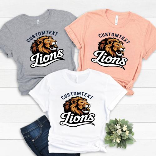 Lions Varsity Spirit Shirt – Custom Mascot Logo for School Teams