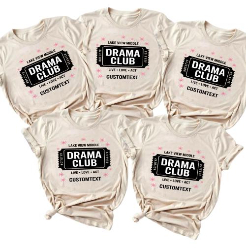 Live Love Act Drama Club Shirt – Cute Theater Ticket Custom Style Tee