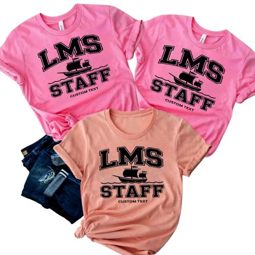 LMS Staff Custom Text Vintage Sailing Club Retro Photography Staff Shirt