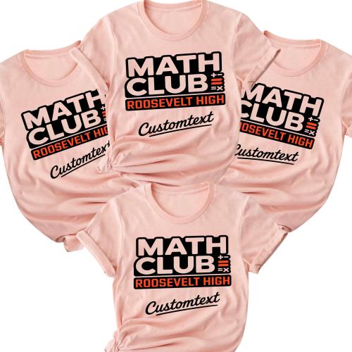 Math Club Roosevelt High Club Strip Shirt – Fun Scholarly Look Custom Tee