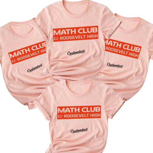 Math Club Roosevelt High Club Strip Shirt – Nerdy Academic Style Custom Tee