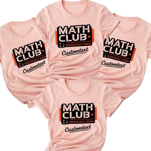Math Club Roosevelt High Club Strip Shirt – Retro Geek Vibes Custom Academic Tee