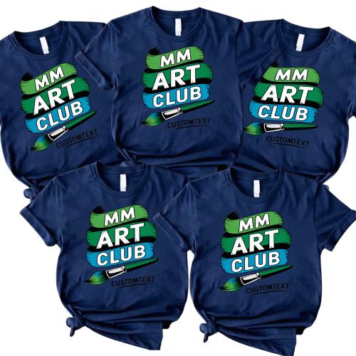 MM Art Club Shirt – Creative Paint Brush Style Club Strip Shirt Custom