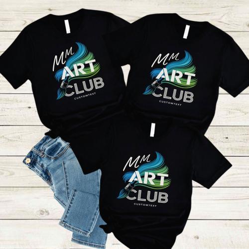MM Art Club Shirt – Custom Club Strip Shirt, Bold Colorful Art Vibe Tee