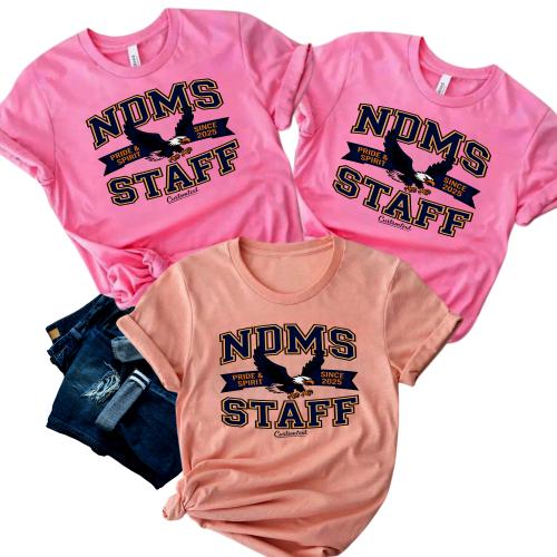 NDMS Staff Pride & Spirit Since 2025 Shirt Custom Eagle Mascot Teacher Staff Tee