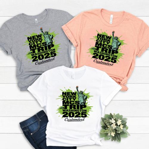 New York Washington Trip Shirt – MCS 2025 City Adventure Field Custom Tee