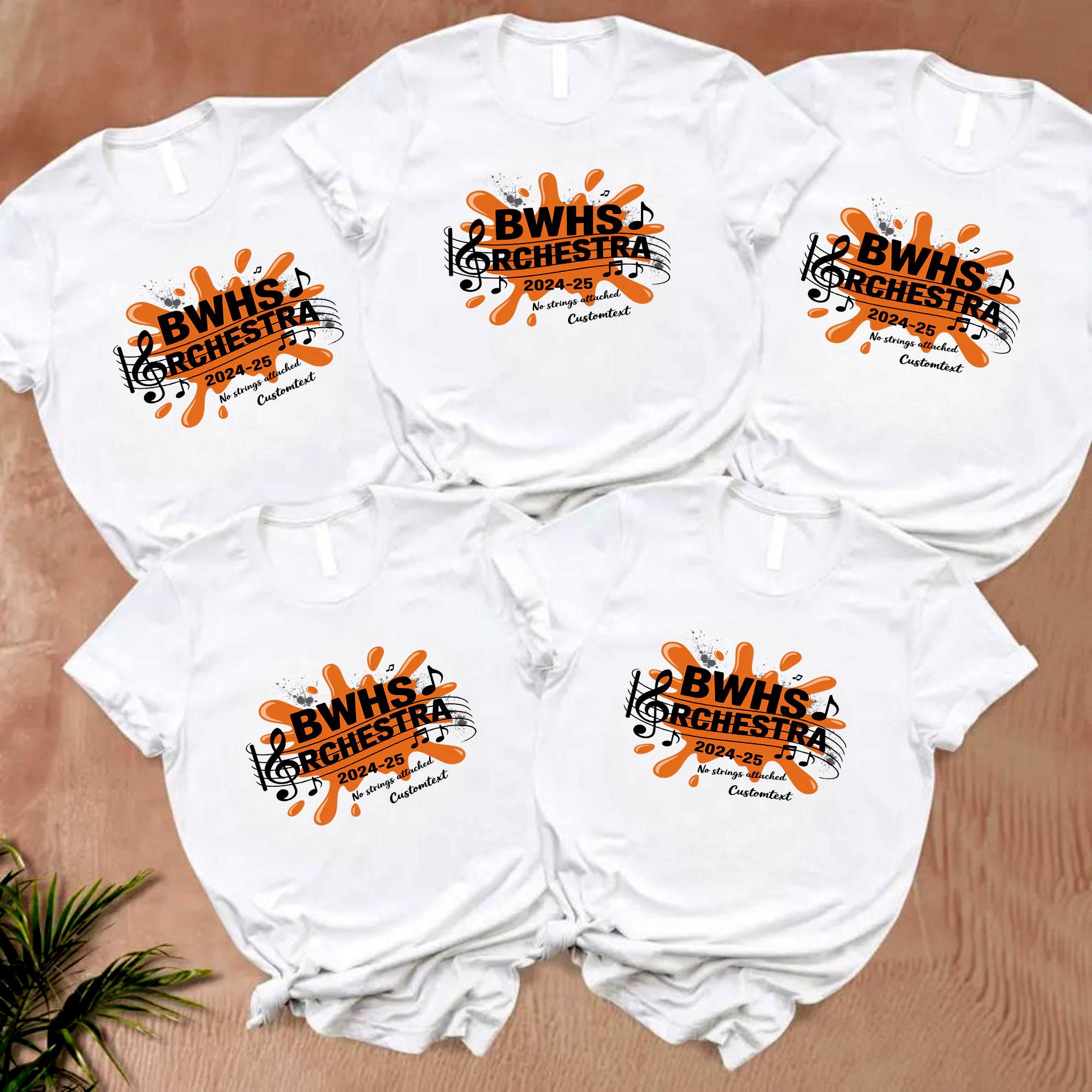 No Strings Attached Orchestra Shirt – BWHS Fun Music Club Custom Tee no strings attached orchestra shirt bwhs fun music club custom tee style 3 thumb 107
