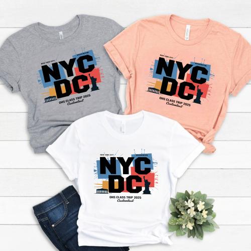 OHS Class Trip 2025 Shirt – NYC DC New York Washington Fun Field Travel Tee
