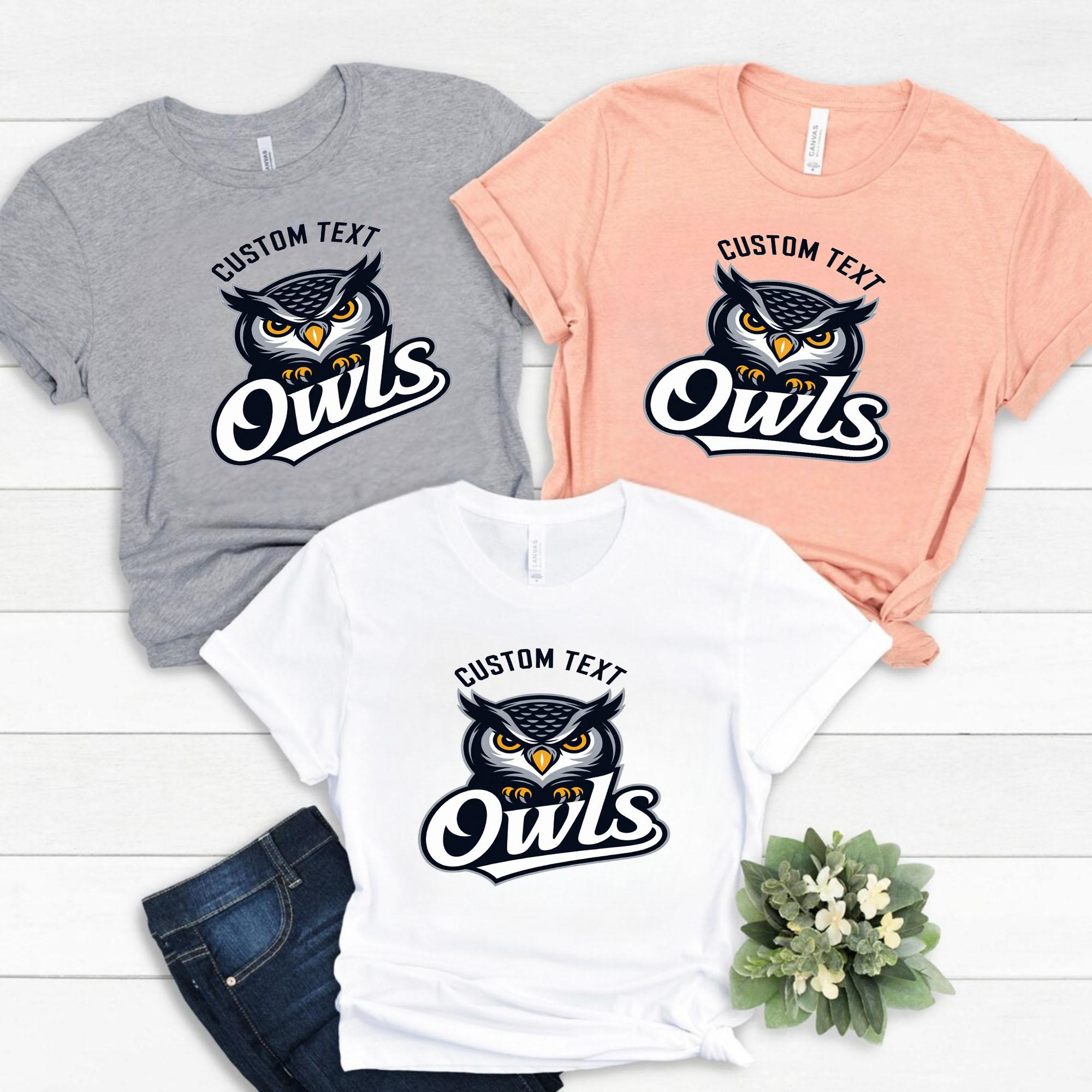 Owls Wise Mascot Tee – Personalized Retro Animal Spirit Team T-Shirt owls wise mascot tee personalized retro animal spirit team t shirt style 1 thumb 798