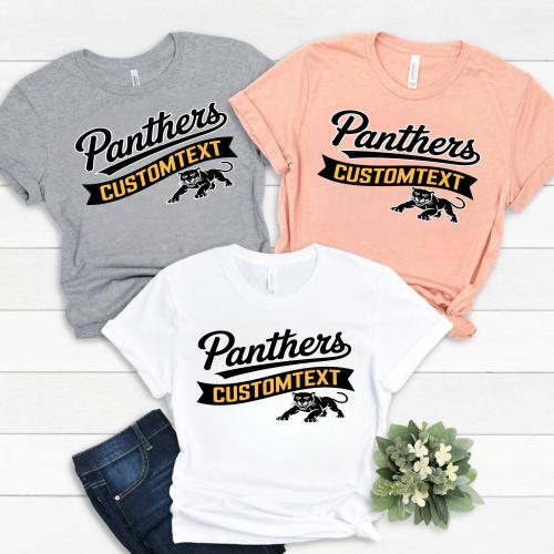 Panthers Varsity Mascot Shirt – Custom School Team Tee
