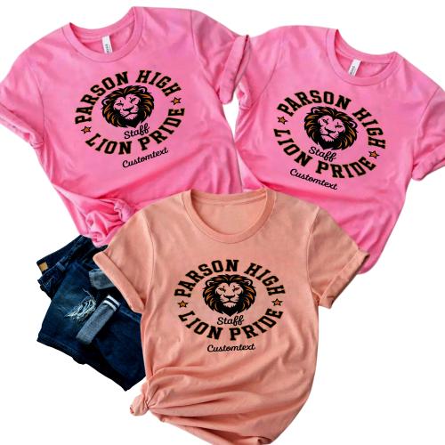 Parson High Lion Pride Staff Shirt Custom Vintage Photography Teacher Staff Tee