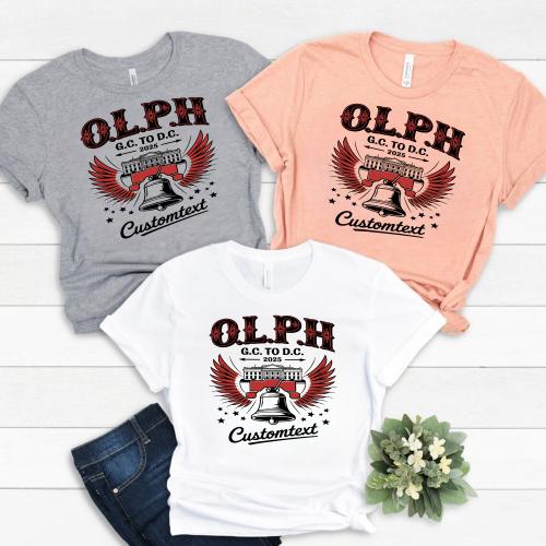 Patriotic Liberty Bell Trip Shirt – O.L.P.H GC to DC 2025 Field Adventure Tee
