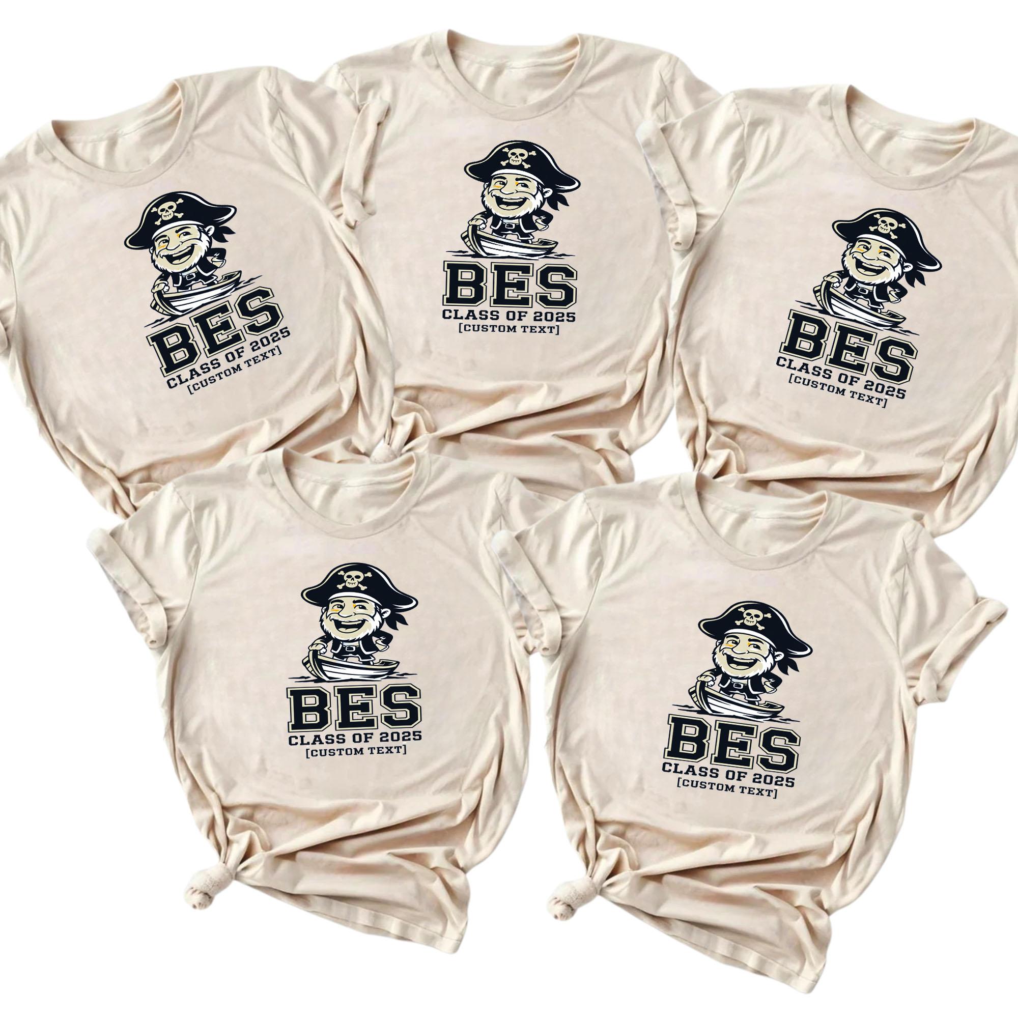 Pirate Mascot Graduation T-shirt – BES Class of 2025 pirate mascot graduation t shirt bes class of 2025 style 2 thumb 13