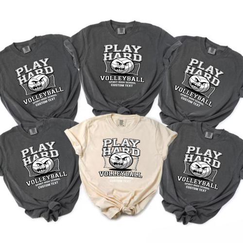 play hard spirit high volleyball club sport team t shirt vintage game day look style 2 thumb 411