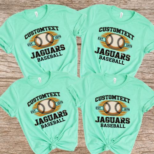 Retro Baseball Varsity Tournament Tee – Jaguars Sport Team Shirt