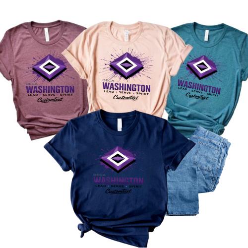 Retro Club Tee – Washington DECA Lead Serve Spirit Custom Miscellaneous Shirt