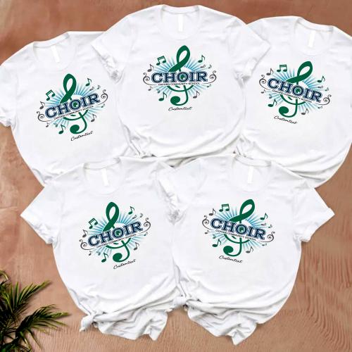 Retro Music Club Shirt – Oxford Choir Treble Clef Custom Performance Tee