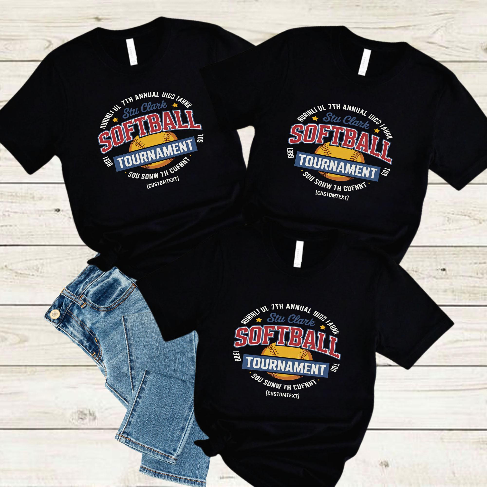 Retro Softball Tourney T-shirt – Custom School Team Spirit retro softball tourney t shirt custom school team spirit style 1 thumb 467