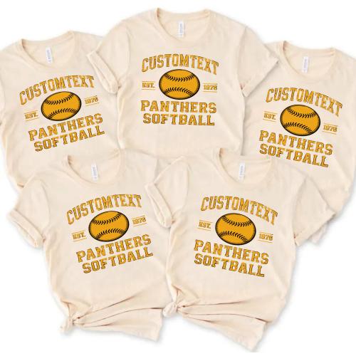 Retro SOFTBALL Varsity Tournament Tee – Cougars 2025 Varsity Sport Team Shirt