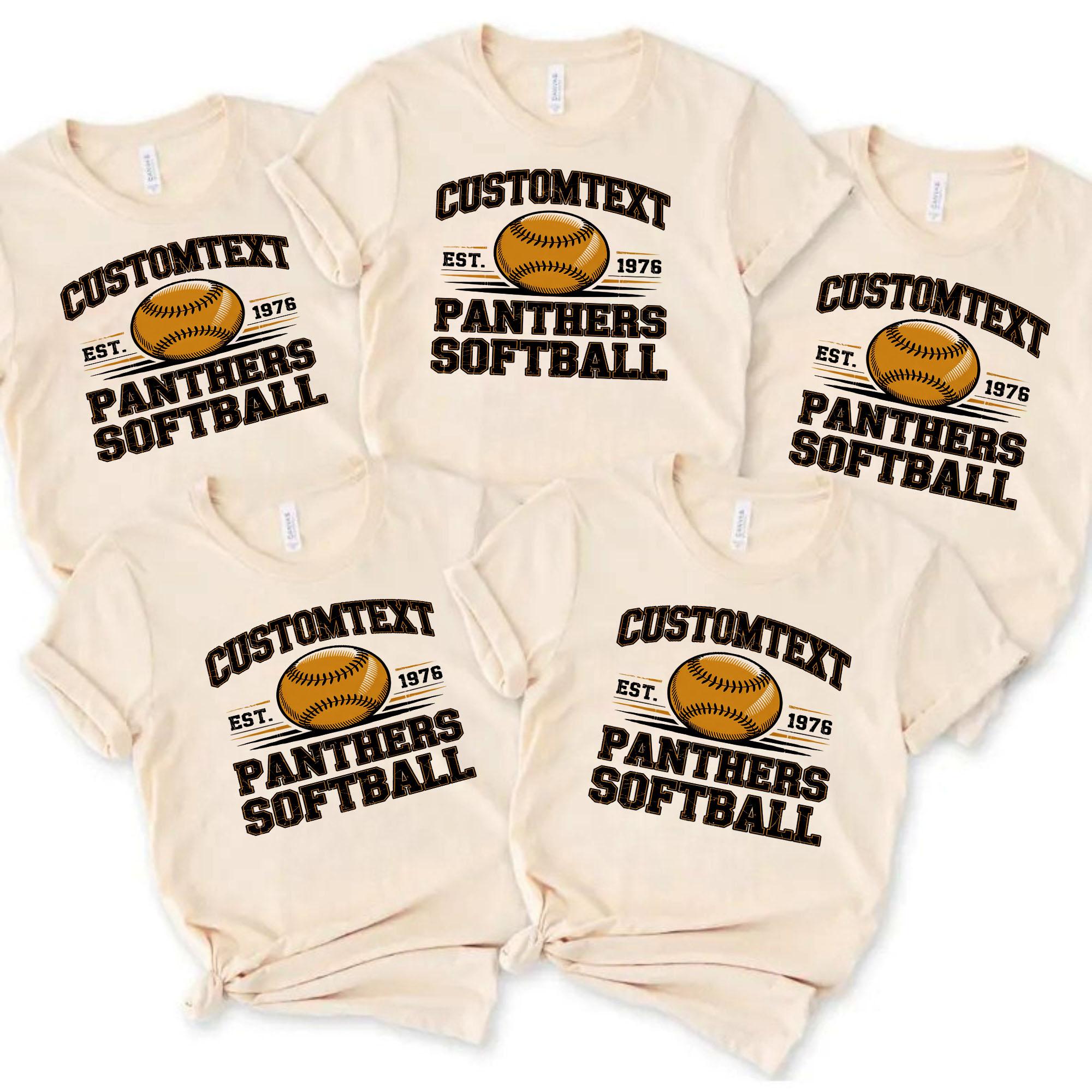 Retro SOFTBALL Varsity Tournament Tee – Cougars Sport Team Shirt retro softball varsity tournament tee cougars sport team shirt style 5 thumb 11