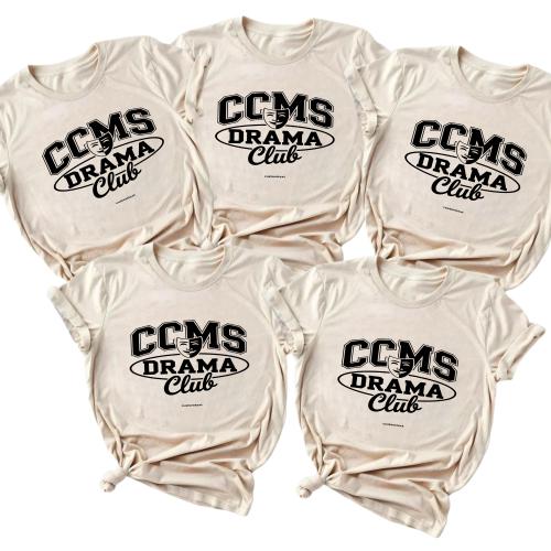 Retro Theater Mask Drama Shirt – CCMS Club Tee With Sad Happy Faces Design