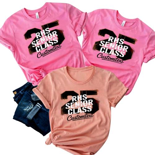 RHS Senior Class of 2025 – Custom Grunge Graduation Shirt Bold Typography
