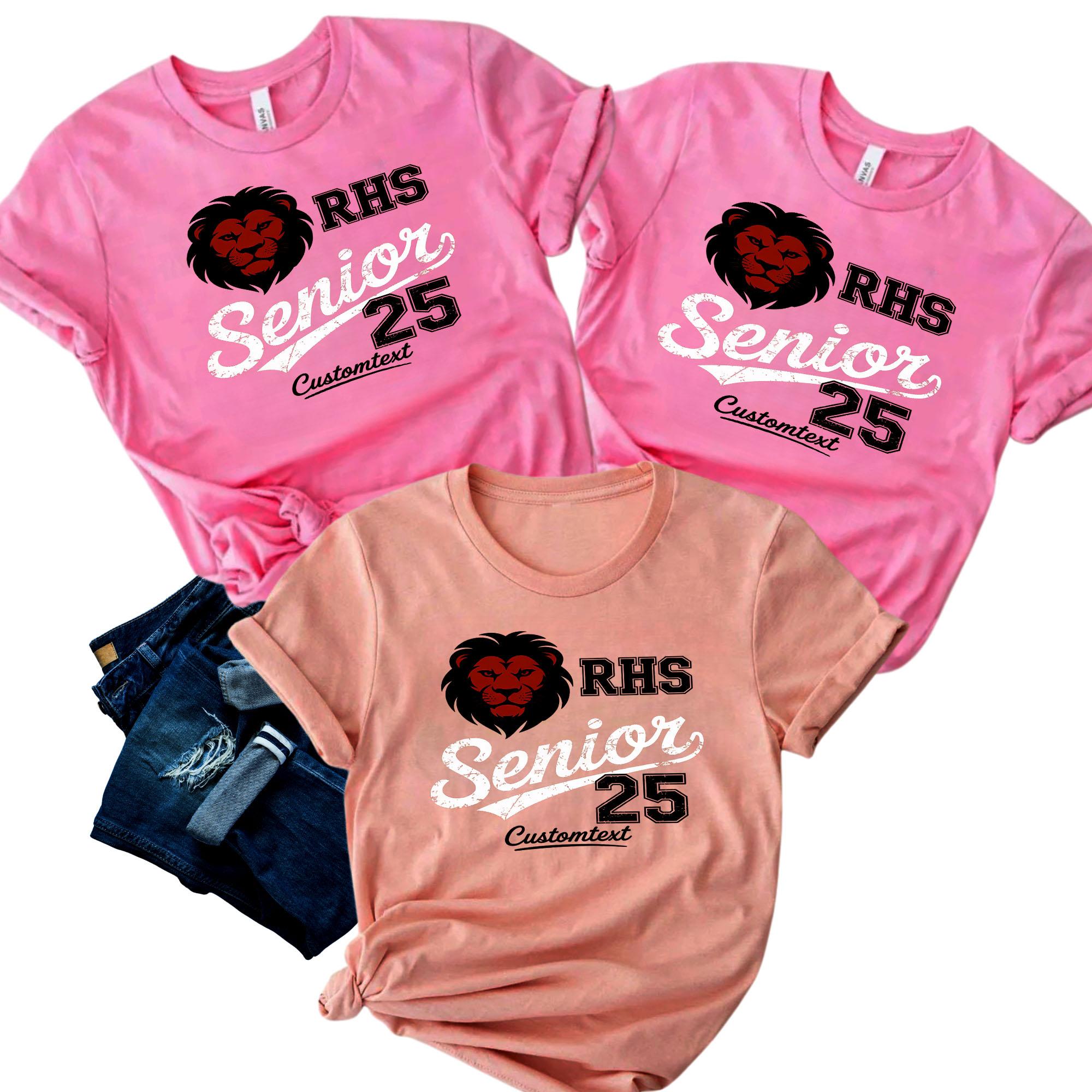 RHS Senior Class of 2025 – Custom Lion Mascot Graduation Shirt Vintage Tee rhs senior class of 2025 custom lion mascot graduation shirt vintage tee style 1 thumb 578