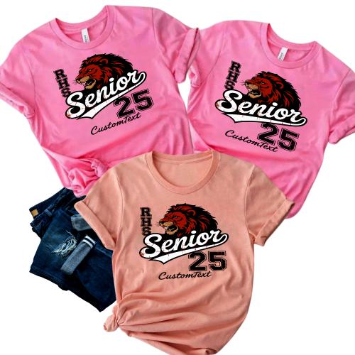 RHS Senior Class of 2025 – Lion Mascot Bold Vintage College Graduation Shirt
