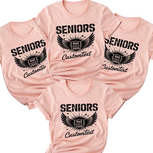 RHS Seniors Class of 2025 Wings Shield – Custom Grunge Graduation Shirt Bold Style
