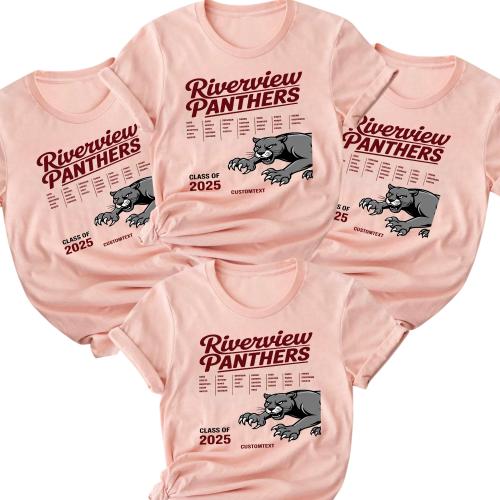 Riverview Panthers Class Of 2025 Trip Shirt – Retro Graduation Strip Custom Tee
