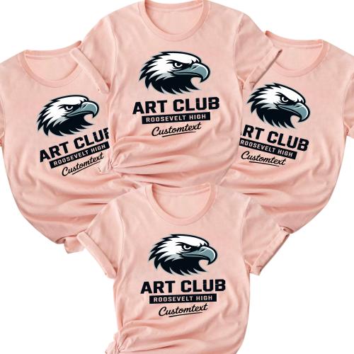 Roosevelt High Art Club Shirt – Custom Club Strip Shirt, Bold Retro Eagle Style