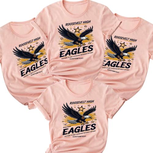 Roosevelt High Eagles Shirt 2025–2026 Trip – Custom Graduation Strip Retro Mascot Tee