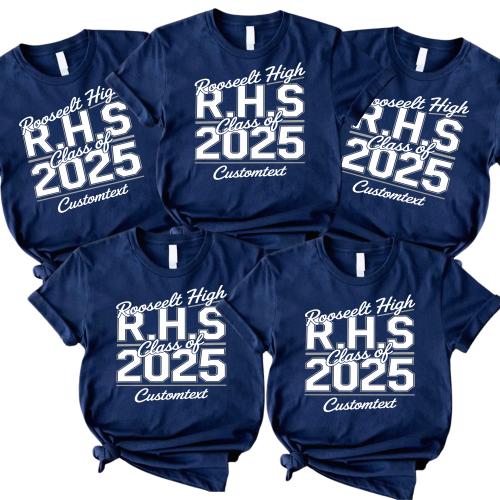 Roosevelt High R.H.S Class of 2025 Graduation Shirt Custom – Graduation Strip Shirt Vibe USA