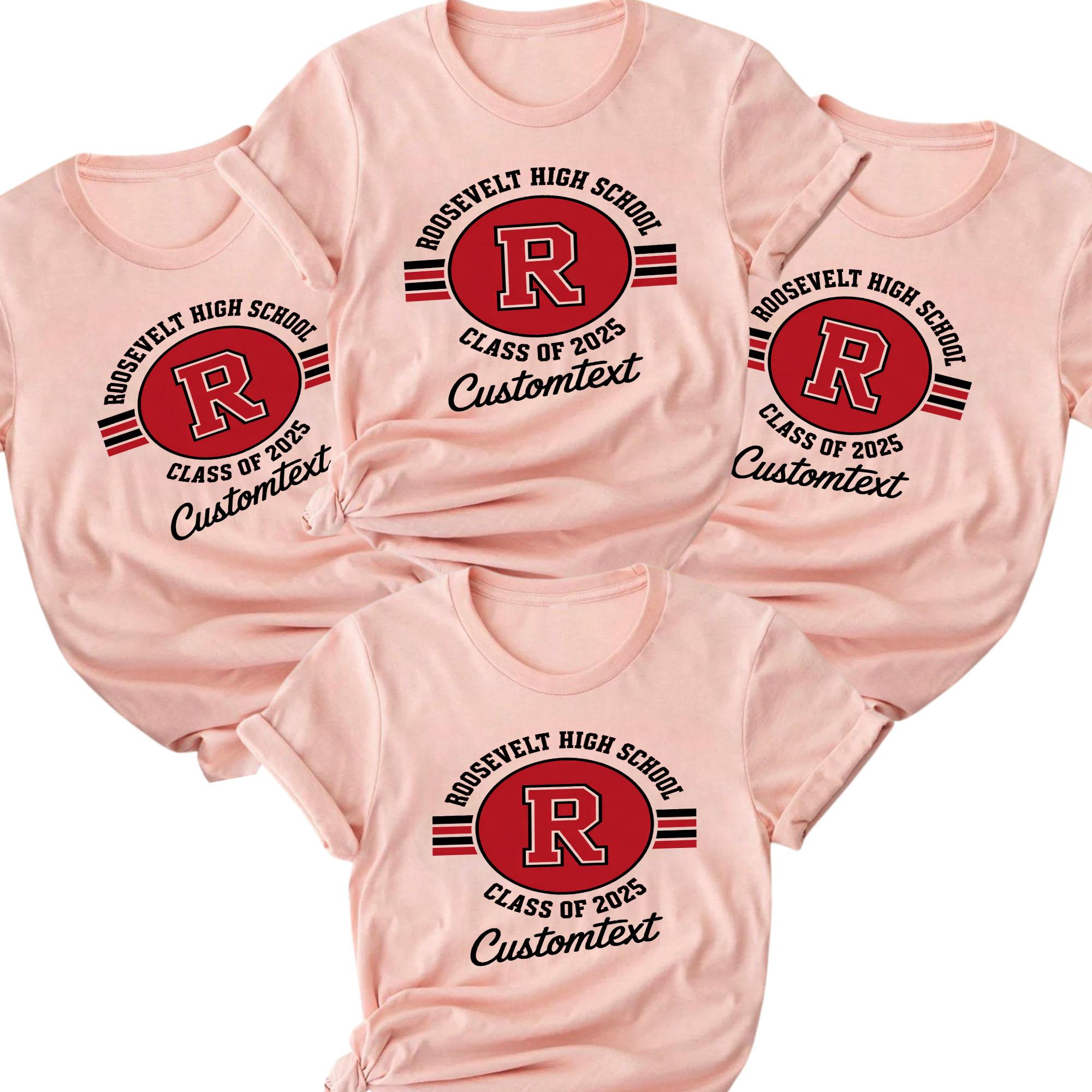 Roosevelt High R Logo Graduation Shirt – Class Of 2025 Retro College T-Shirt roosevelt high r logo graduation shirt class of 2025 retro college t shirt style 1 thumb 580