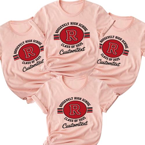 Roosevelt High R Logo Graduation Shirt – Class Of 2025 Retro College T-Shirt
