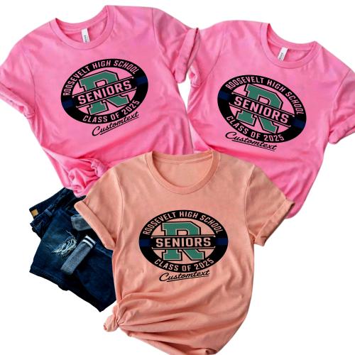 Roosevelt High School Seniors 2025 Trip Shirt – R Badge Retro Graduation Custom Tee