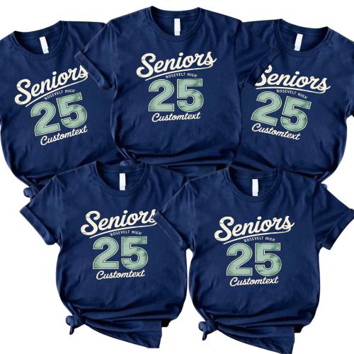 Roosevelt High Seniors 25 Shirt – Personalized Vintage Graduation Strip Tee