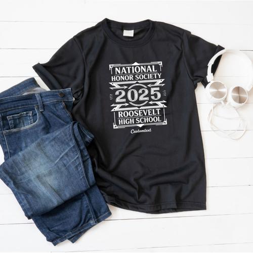 Roosevelt NHS Shirt 2025 – National Honor Society Club Strip Shirt, Classic Scholarly Style
