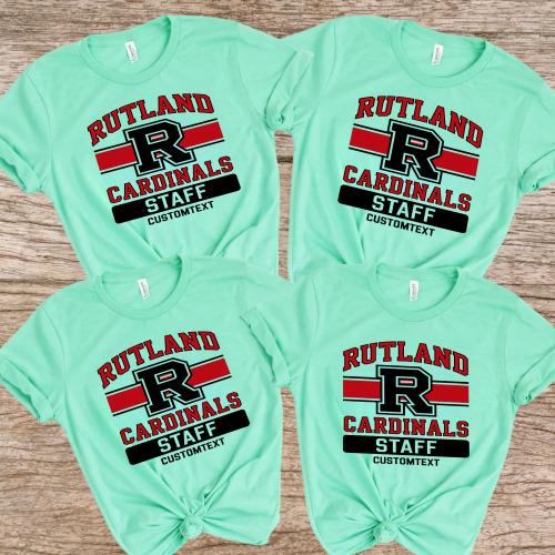 Rutland Cardinals Staff Shirt Custom Text Vintage Photography Teacher Staff Tee