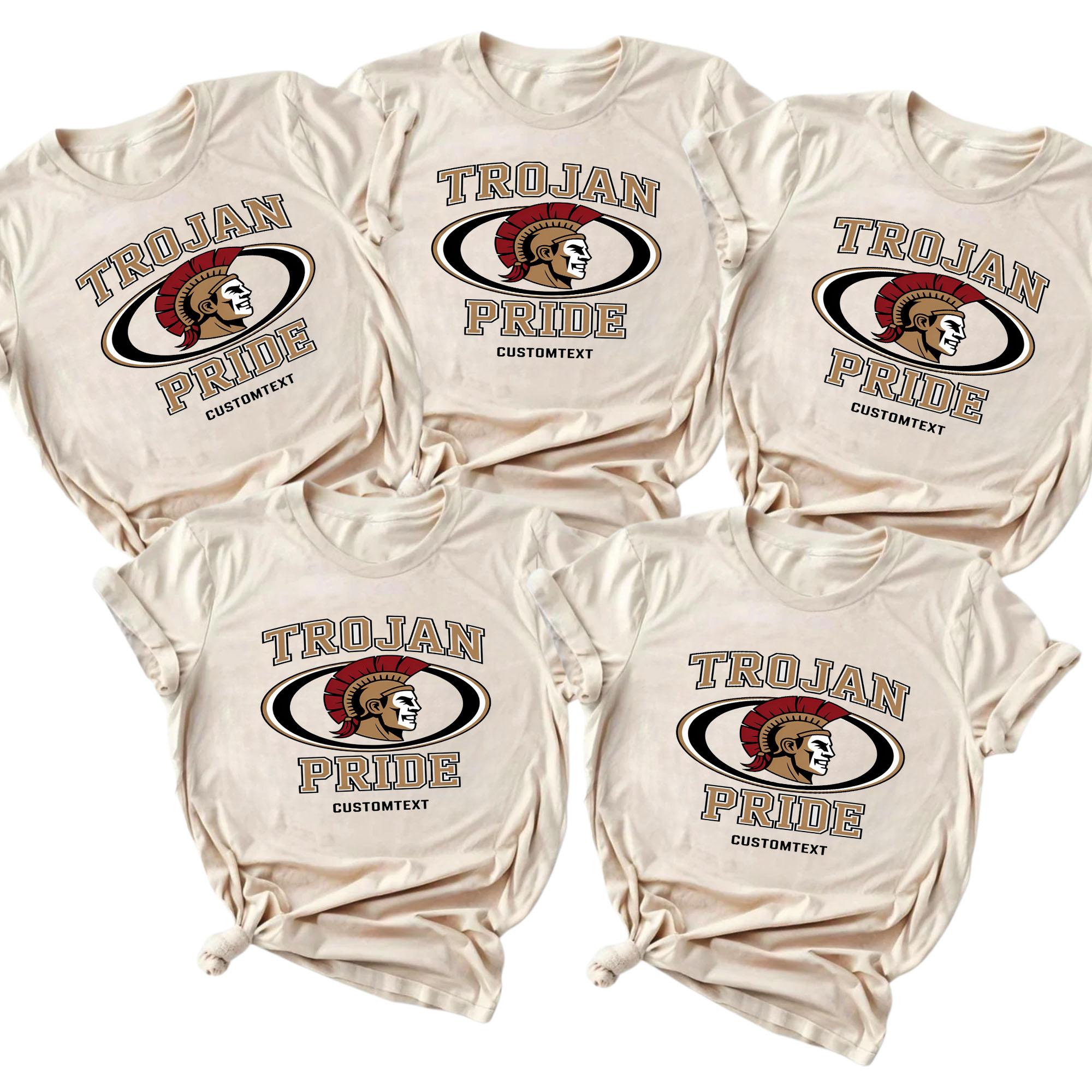 School Spirit T-shirt – Trojan Pride Custom Mascot Logo Tee school spirit t shirt trojan pride custom mascot logo tee style 1 thumb 23