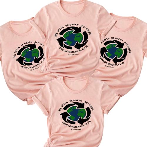 See Green Be Green Act Green Vintage Custom Environmental Club Shirt