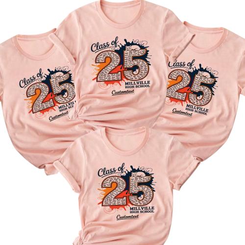Senior Class Of 2025 Cat Mascot Shirt – Class Of 2025 College Style Graduation Shirt