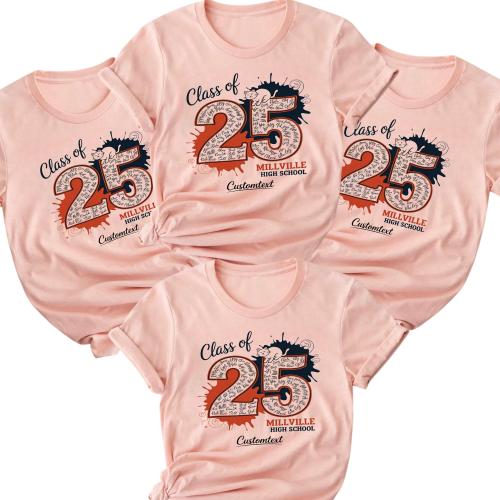 Senior Class of 2025 Cat Mascot Shirt – Custom Graduation Shirt