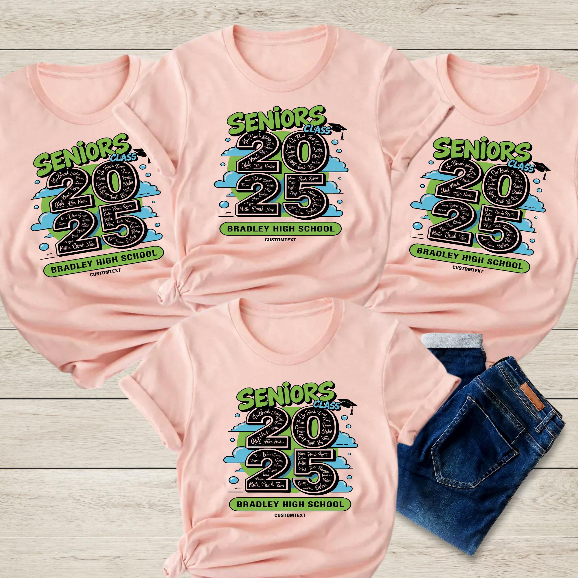 Senior Class Of 2025 Cloud Mascot Shirt – Custom High School Graduation Tee senior class of 2025 cloud mascot shirt custom high school graduation tee style 1 thumb 633
