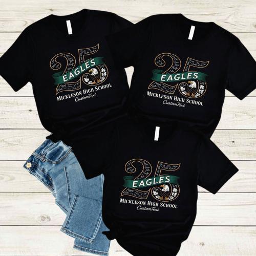 Senior Class of 2025 Eagle Mascot Shirt – Custom Graduation Shirt