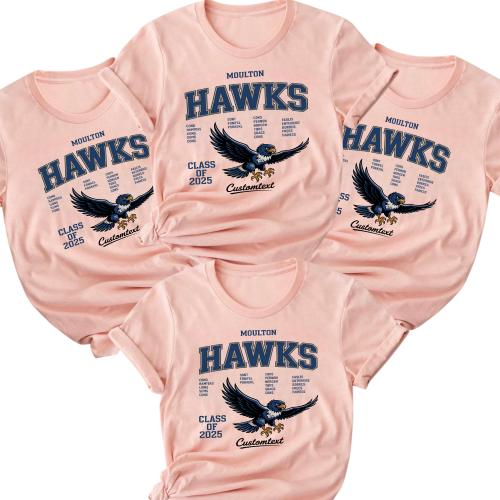 Senior Class of 2025 Hawks Mascot Shirt – Custom Graduation Shirt
