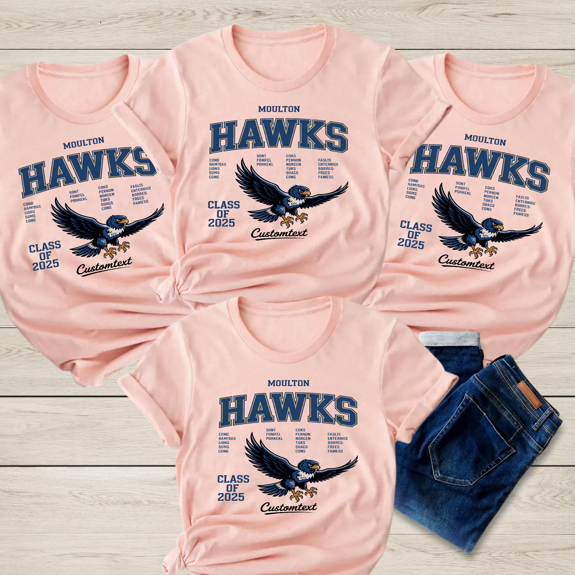 Senior Class of 2025 Hawks Mascot Shirt – Custom Graduation Shirt senior class of 2025 hawks mascot shirt custom graduation shirt 2 style 3 thumb 299