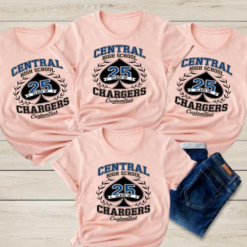 Senior Class Of 2025 High School Ace Shirt – Custom Graduation T-Shirt